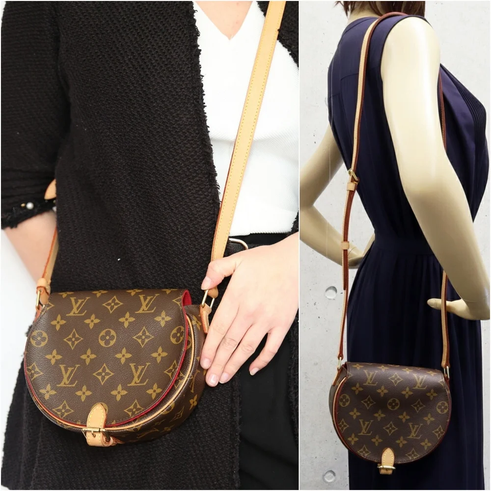 VERY CUTE ❤️Authentic LOUIS VUITTON Tambourine Shoulder/Crossbody Bag Monogram